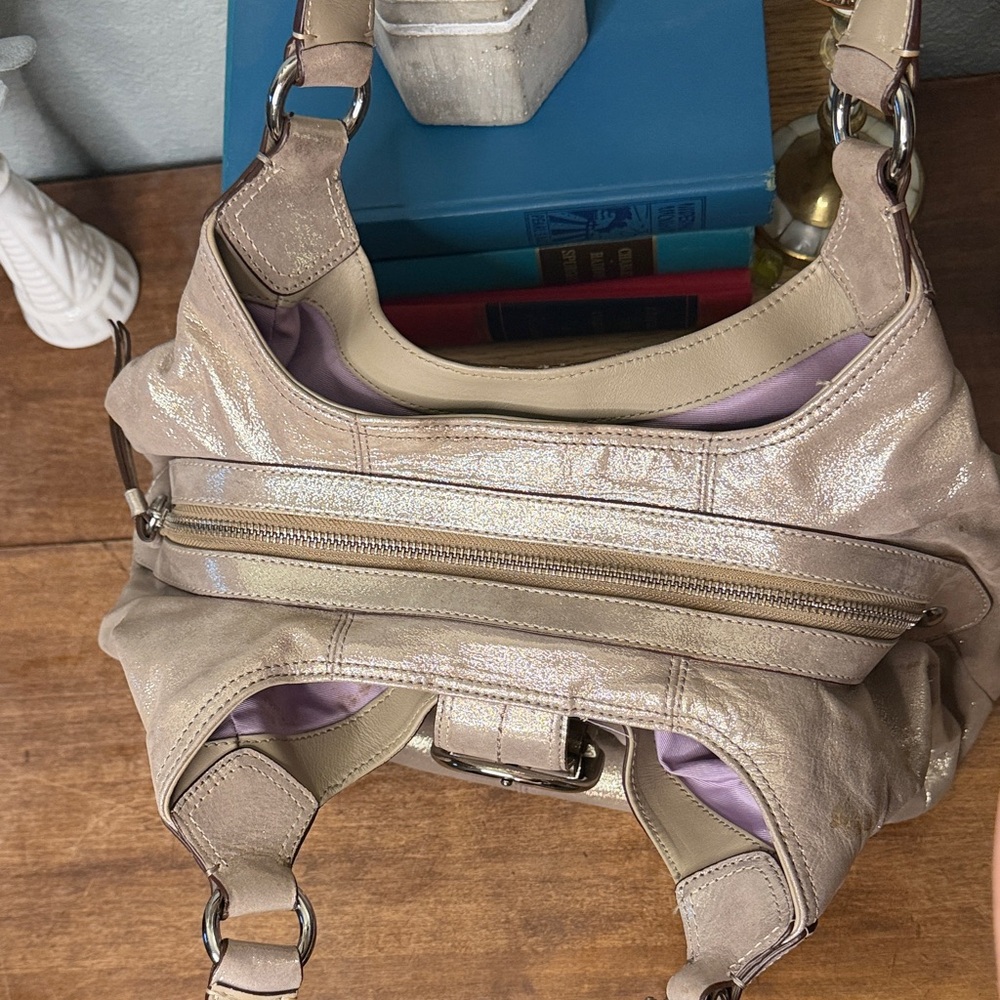 Coach Lynn SoHo Buckle Metallic Leather Shoulder Bag with Wallet - Picture 11 of 15